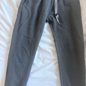 Gray Jogger Pants with Drawstring